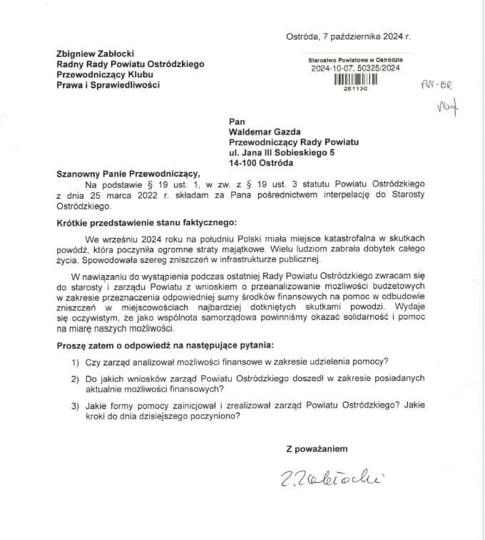 Powiat: Podpis, który miał wyeliminować Kołodziejskiego — prokurator i sędzia nie pomogli staroście 3 Kołodziejski Wiczkowski Sąd Interpelacja
