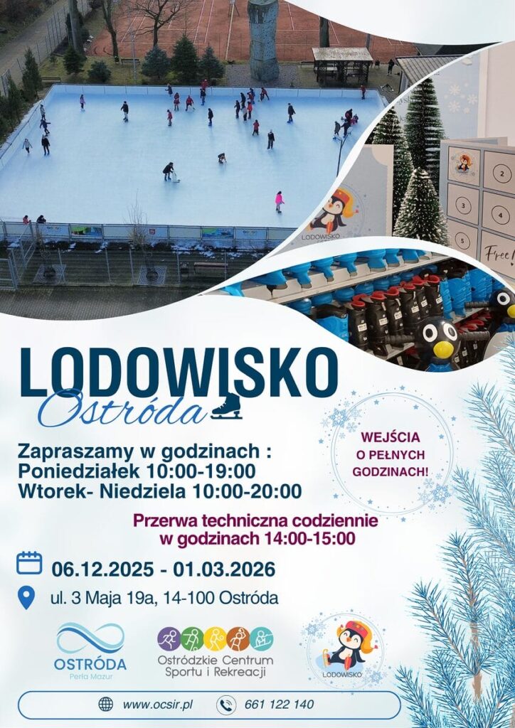 Lodowisko W Ostródzie - Otwarcie 6 Grudnia!
