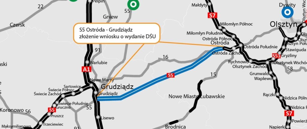 Z Ostródy na autostradę A1 - kolejny etap budowy trasy S5! 2 Z Ostródy Na Autostradę A1 - Kolejny Etap Budowy Trasy S5!