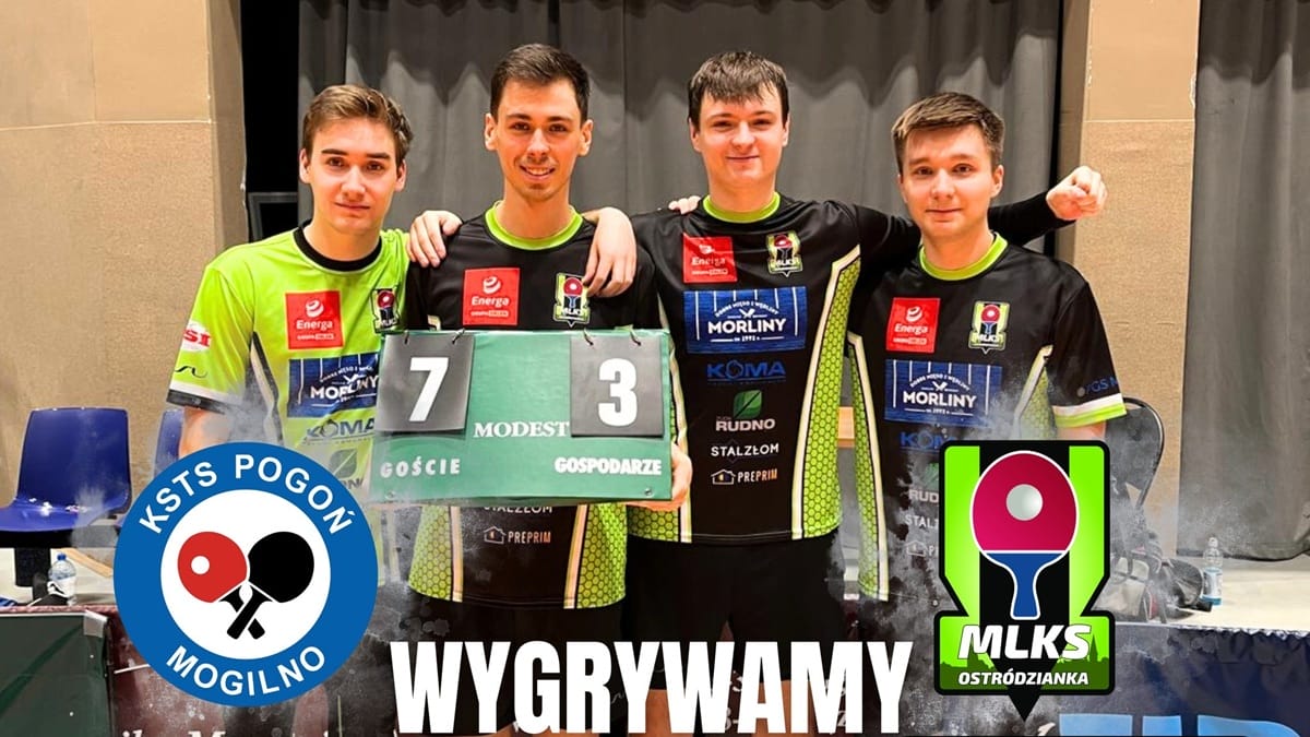 Ostróda Liderem I Ligi Tenisa Stołowego