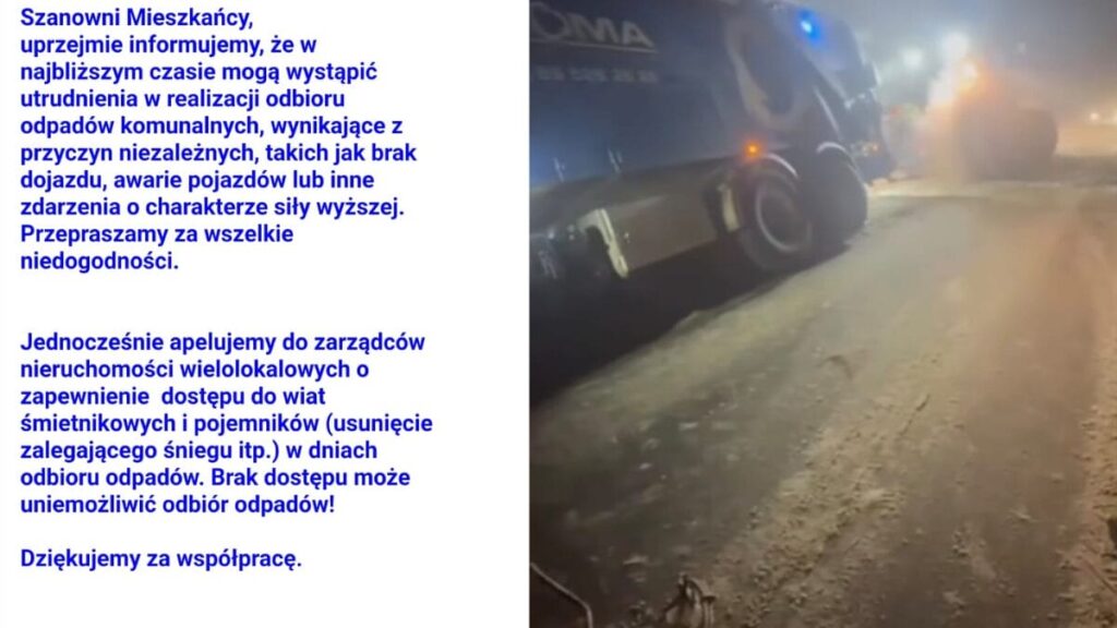 Problemy Z Odbiorem Śmieci. 10 Stycznia Nadrabianie Zaległości