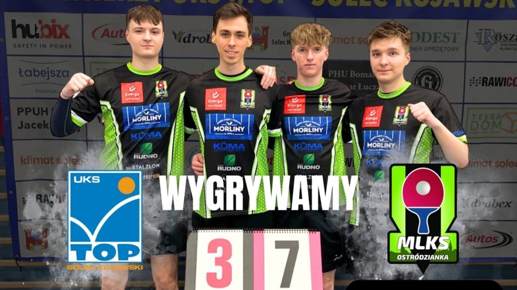 Energa Morliny Ostróda samodzielnym liderem I ligi tenisa stołowego 14 Energa Morliny Ostróda samodzielnym liderem I ligi tenisa stołowego