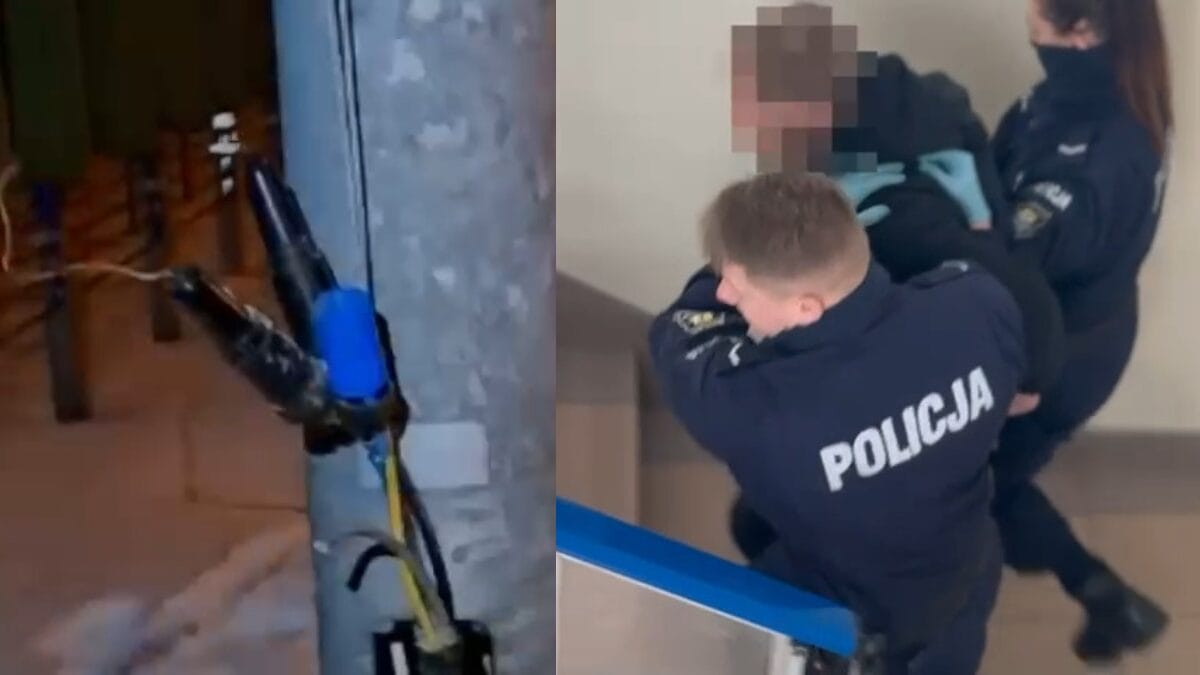 Złodziej Złapany — Kradł Przewody Zasilające Lampy Przy Ekspresowej 5!