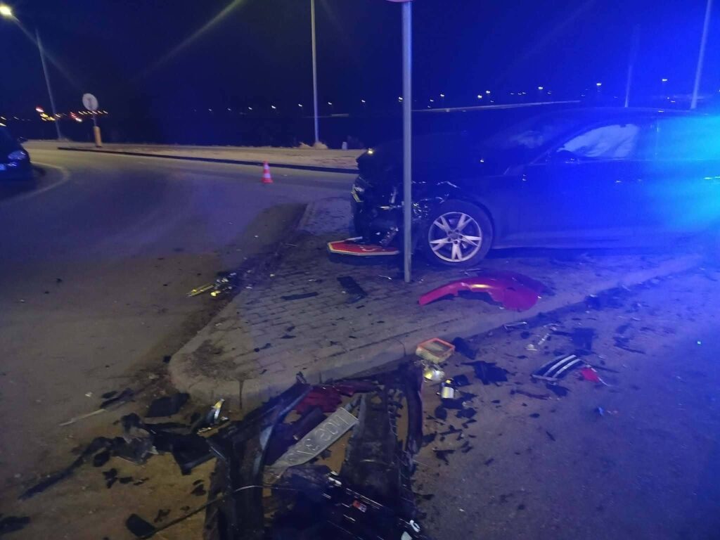 Wypadek Małdyty. W Audi podróżowała kobieta z trójką małych dzieci 2 Wypadek Małdyty.