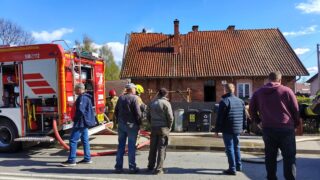Pożar domu w Jankowcu w gminie Ostróda