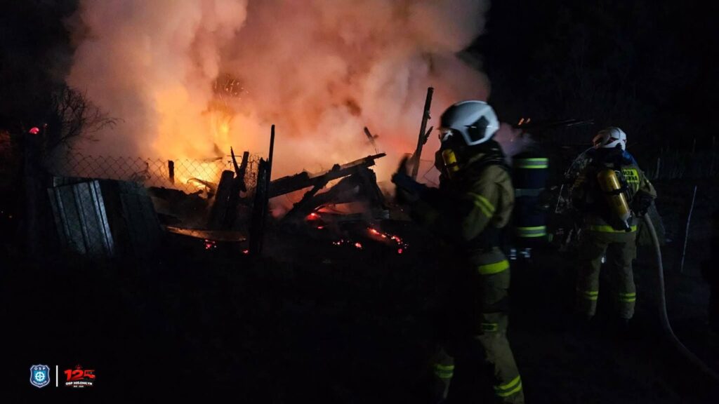 Pożar Budynku Gospodarczego W Rogowie W Gminie Miłomłyn