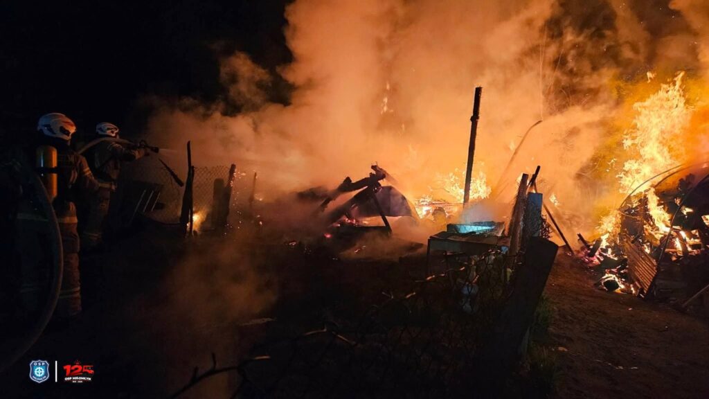 Pożar Budynku Gospodarczego W Rogowie W Gminie Miłomłyn