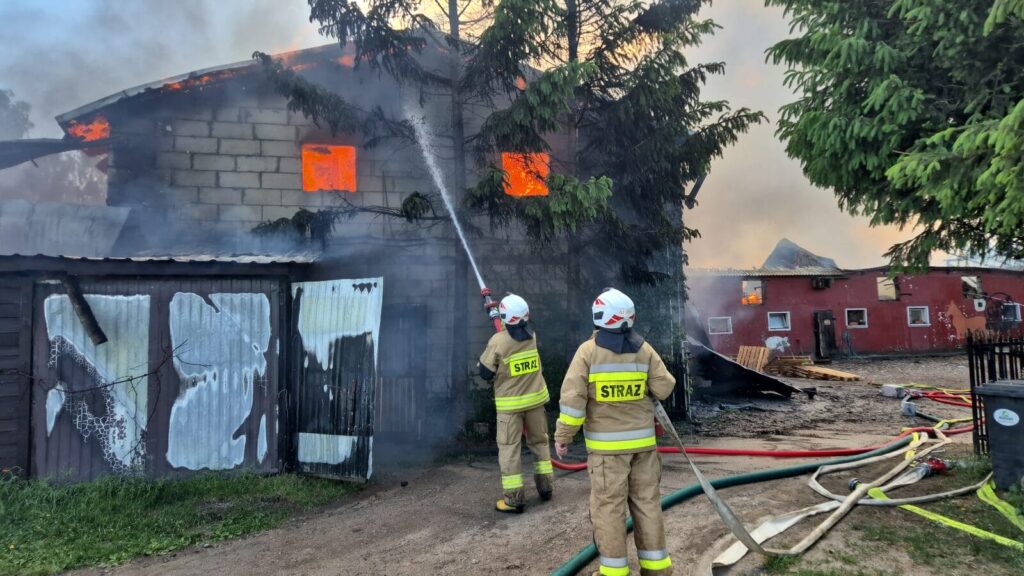 Pożar Chlewni W Miejscowości Odmy W Gminie Dąbrówno