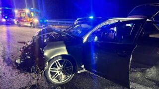 Nocny wypadek na S7 w Małdytach
