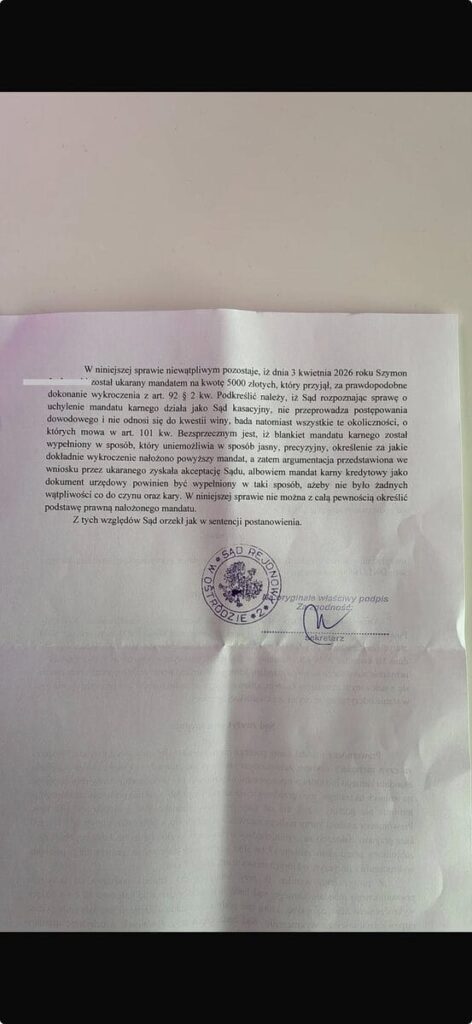 Pirat Drogowy Bez Mandatu! Sąd Uchylił Karę Wystawioną Przez Policjantów Z Ostródy