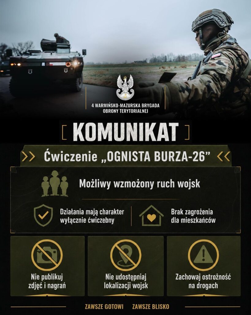 Wojsko Jedzie Na Ćwiczenia — Jest Komunikat Dla Mieszkańców 
