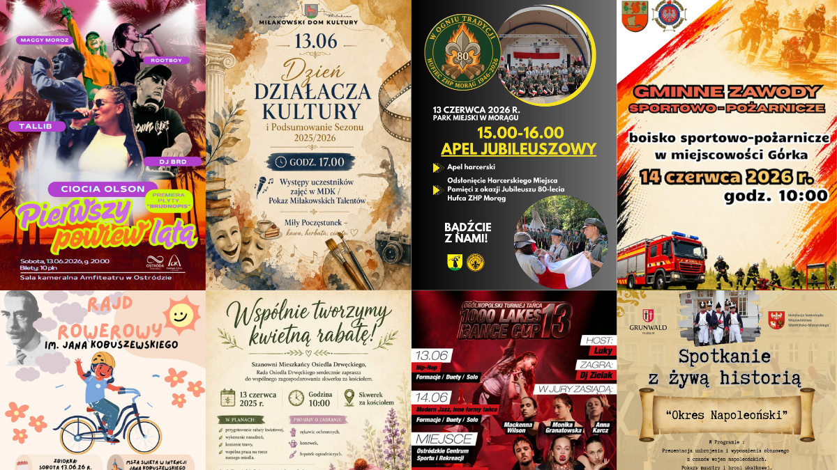 Koncerty, Wydarzenia I Imprezy W Powiecie Ostródzkim — Niezbędnik Kulturalny 12-14.06