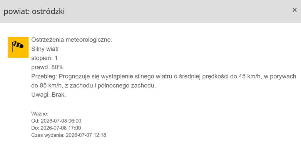 Alert Pogodowy Dla Warmii I Mazur. Będzie Wichura I Popada Deszcz
