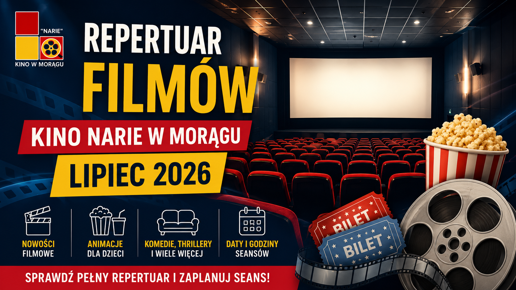 Kino Narie w Morągu – repertuar na lipiec 2026. Sprawdź filmy i godziny seansów 1 Repertuar Filmów Kino Narie W Morągu Na Lipiec 2026