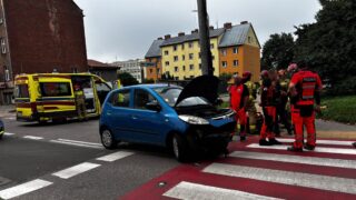 Kosztowna kolizja na ulicy Pieniężnego w Ostródzie