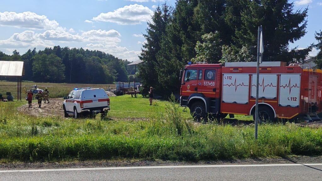 Mężczyzna Wpadł Do Studni W Wirwajdach W Gminie Ostróda. Lądował Śmigłowiec Lpr! 