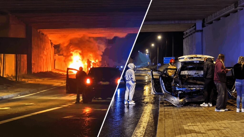 Bmw W Ogniu Na &Quot;Starej Siódemce&Quot; W Górce Pod Ostródą!