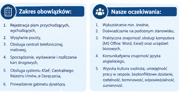 Praca w Ostródzkim Centrum Sportu i Rekreacji. Są dwa wolne etaty 2 Praca W Ostródzkim Centrum Sportu I Rekreacji. Nabór Na Stanowisko Sekretarz/Sekretarka